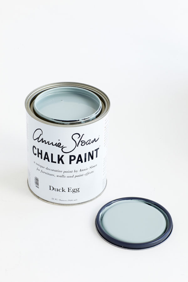 Buy Duck Egg Blue Chalk Paint By Annie Sloan Online   DuckEgg OpenLid 600x900 